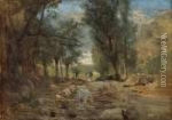 Sudliche Waldlandschaft Oil Painting - Adolphe Appian