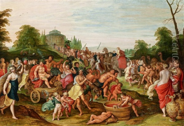 Der Triumphzug Des Bacchus Oil Painting - Hieronymus Francken III