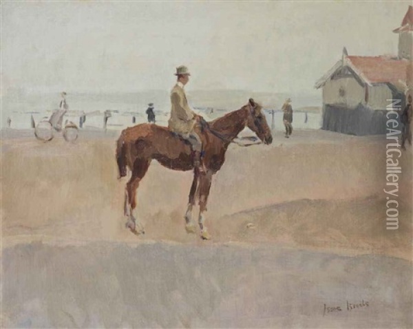 An Equestrian On The Boulevard Of Scheveningen Oil Painting - Isaac Israels