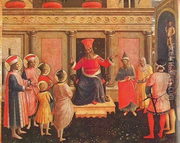 Saint Lawrence Distributing Alms, 1447-49 Oil Painting - Angelico Fra