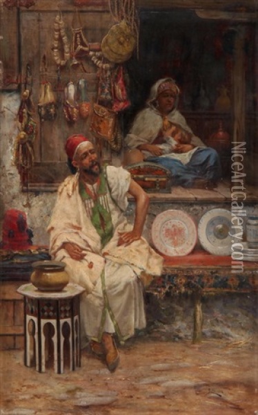 In Einem Orientalischen Bazar Oil Painting - Jose Echena