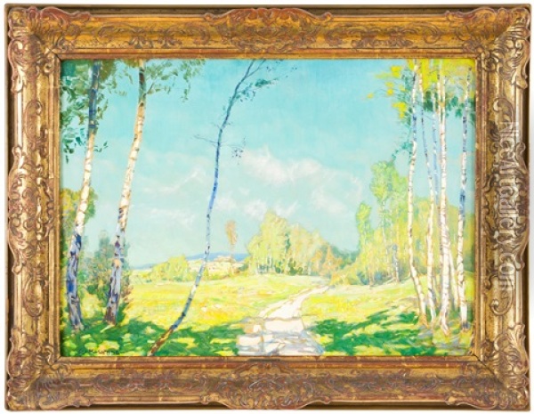 Cesta Letnim Dnem Oil Painting - Alois Kalvoda