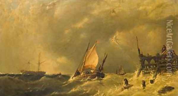 The Storm 1885 Oil Painting - James Edwin Meadows