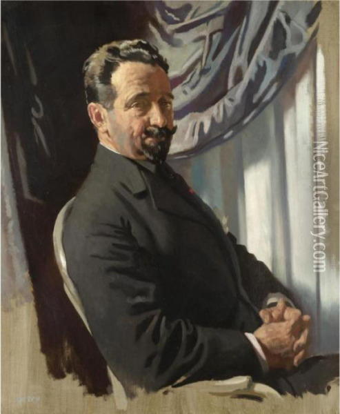 Portrait Of Dr Afonso Da Costa Oil Painting - Sir William Newenham Montague Orpen