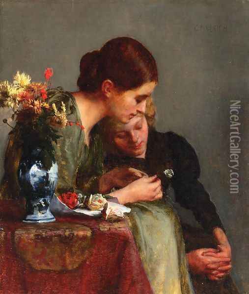 The Flowers Oil Painting - Charles Frederick Ulrich