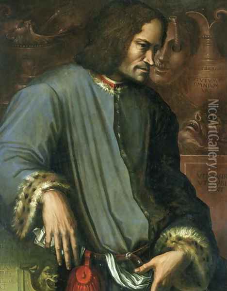 Lorenzo de Medici (1449-92) The Magnificent Oil Painting - Giorgio Vasari