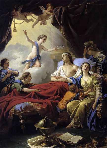 Allegory on the Death of the Dauphin 1765 Oil Painting - Louis Lagrenee