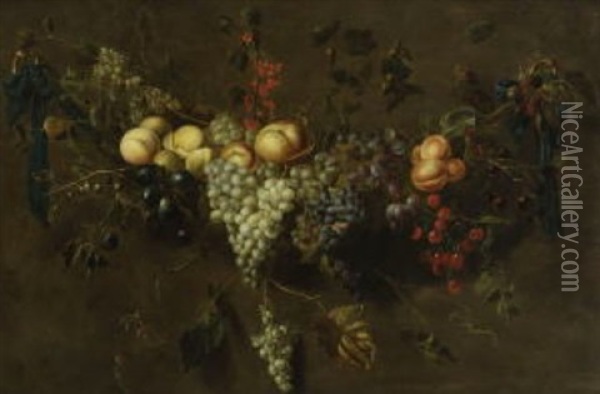 Fruchtgirlande Oil Painting - Cornelis De Heem