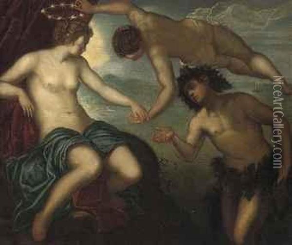 Bacchus And Ariadne Oil Painting - Jacopo Robusti, II Tintoretto