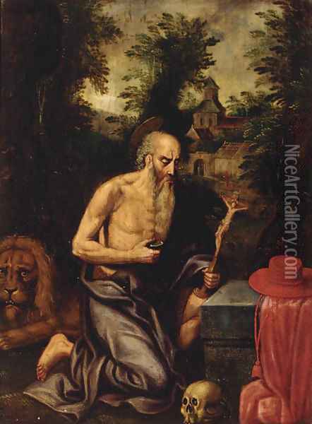 Saint Jerome Oil Painting - Ambrosius Benson