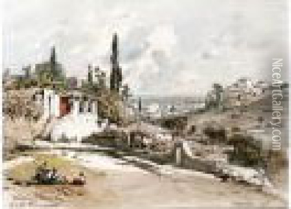 View Of Madeira Oil Painting - Eduard Hildebrandt
