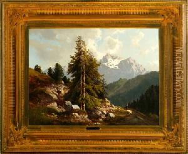 Salzkammergut Oil Painting - Josef Theurich