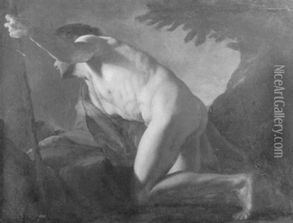 Saint John The Baptist In The Wilderness Oil Painting - Domenico Maria Viani
