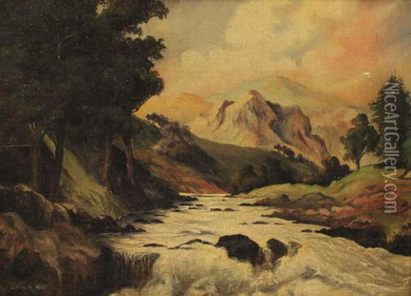 Riverscape Oil Painting - Giovanni Bellini