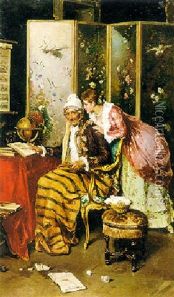 Fortuneteller Oil Painting - Federico Andreotti