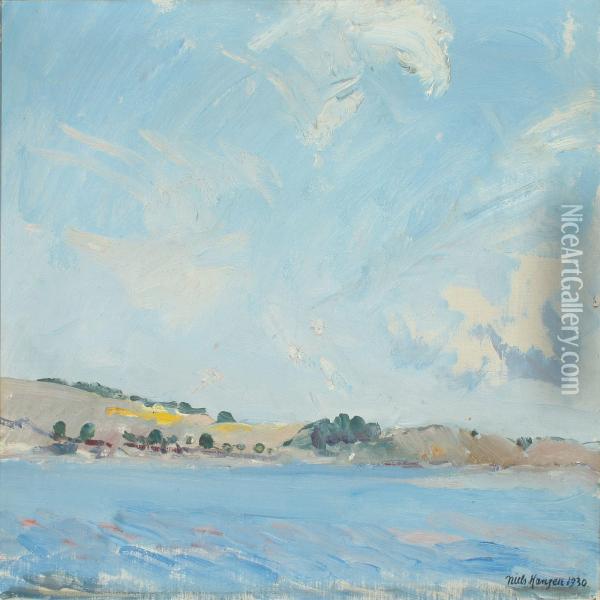 Coastal Scene Oil Painting - Niels Hansen