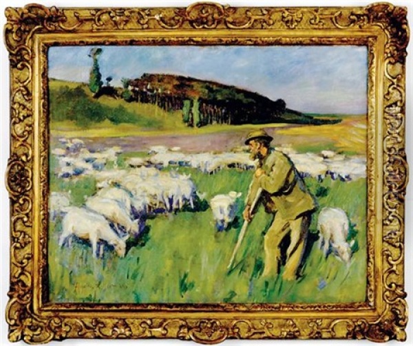 Normandy Shepherd Oil Painting - Augustus Koopman