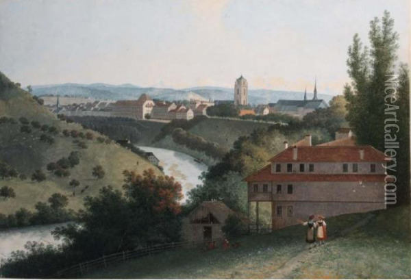 View Of Bern Oil Painting - Henri Knip
