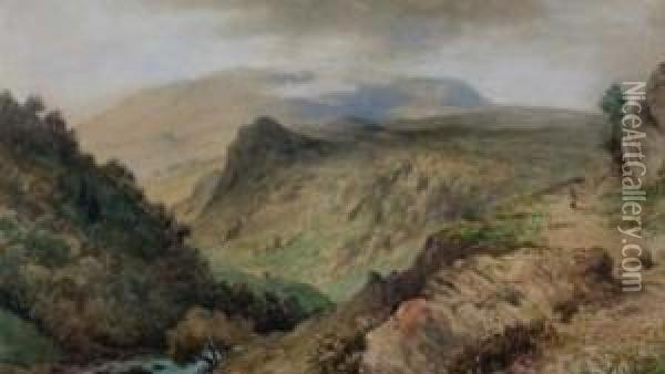 Welsh Mountain Oil Painting - B.B. Wadham