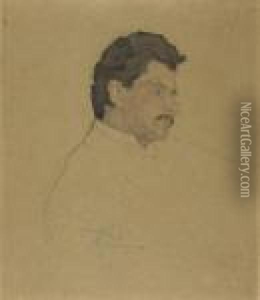 Portrait Of Aleksei Svirskii Oil Painting - Ilya Efimovich Efimovich Repin
