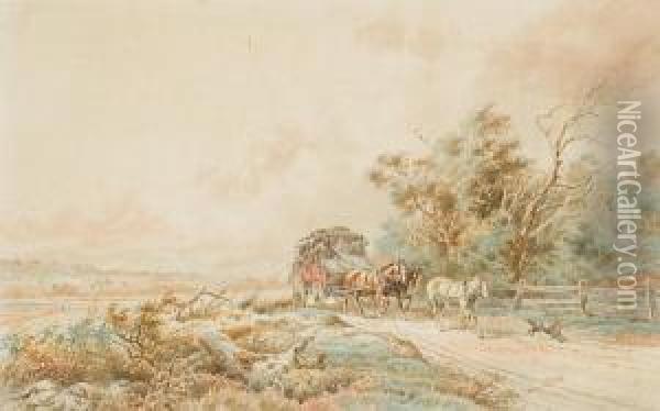 The Mail Coach Oil Painting - James Alfred Turner