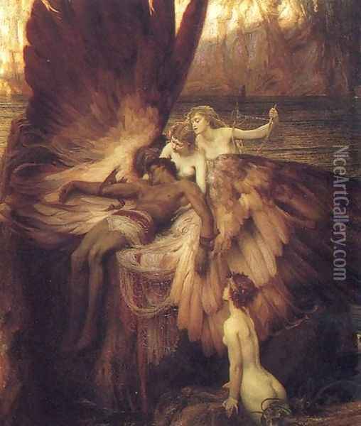 The Lament for Icarus Oil Painting - Herbert James Draper