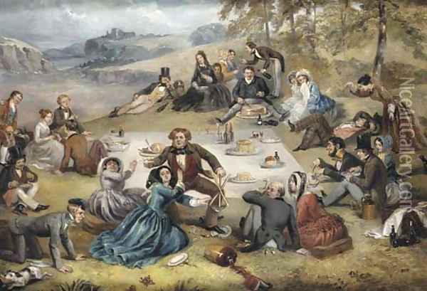 The Picnic Oil Painting - Richard Doyle