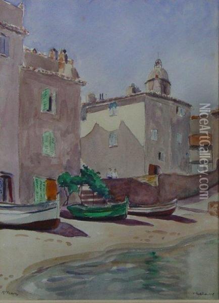 St Tropez Oil Painting - Theodore Leblanc