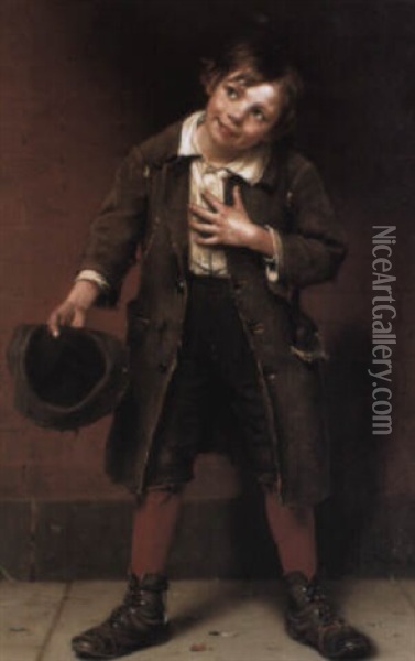 Beggar Boy Oil Painting - John George Brown