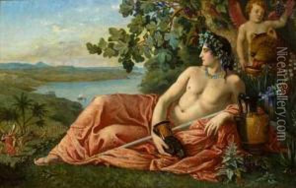 Dionysos Sur L'ile De Naxos Oil Painting - Jacques Wagrez
