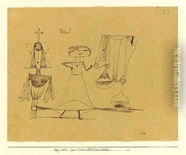 Zum Gedenkblatt futr Lieschen Oil Painting - Paul Klee