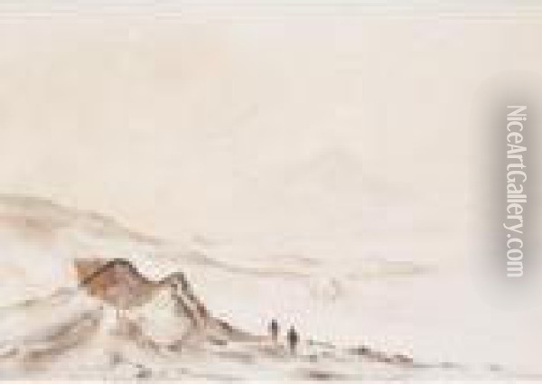 Mount Erebus From Hut Point Oil Painting - Edward Adrian Wilson