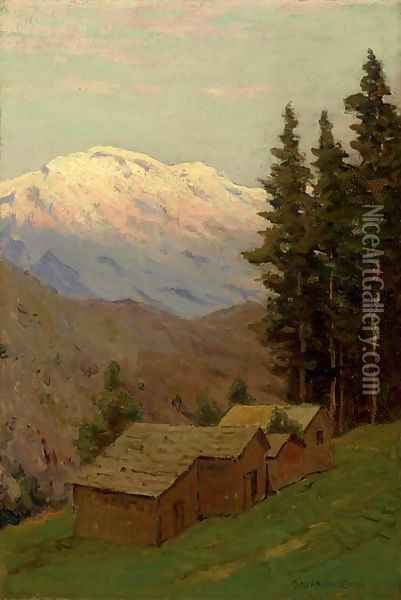 Glacier National Park Oil Painting - Charles Harry Eaton