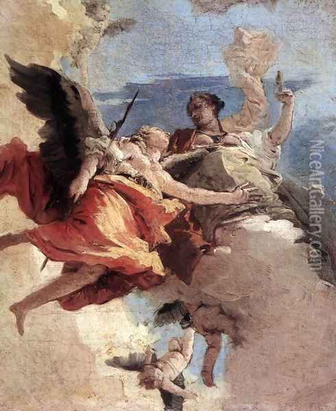 Allegory of Strength and Wisdom Oil Painting - Giovanni Battista Tiepolo