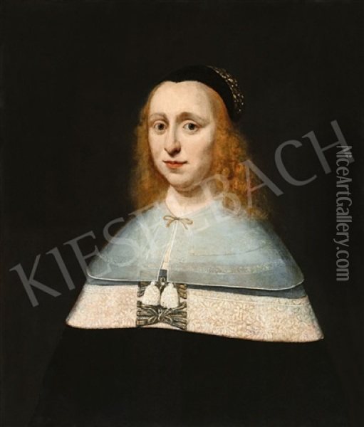 Female Portrait Oil Painting - Cornelis van Ceulen