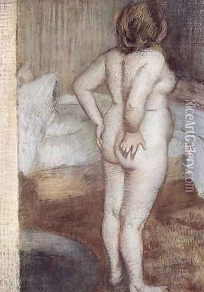 Standing Nude, c.1886 Oil Painting - Edgar Degas