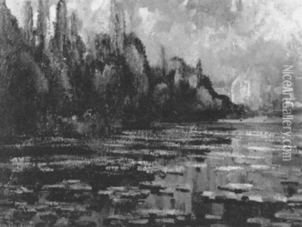 Vue De La Seine Oil Painting - Pierre Dumont