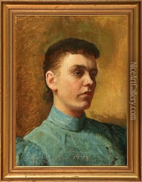 Portrait Of A Woman Oil Painting - Emilie (Caroline E.) Mundt