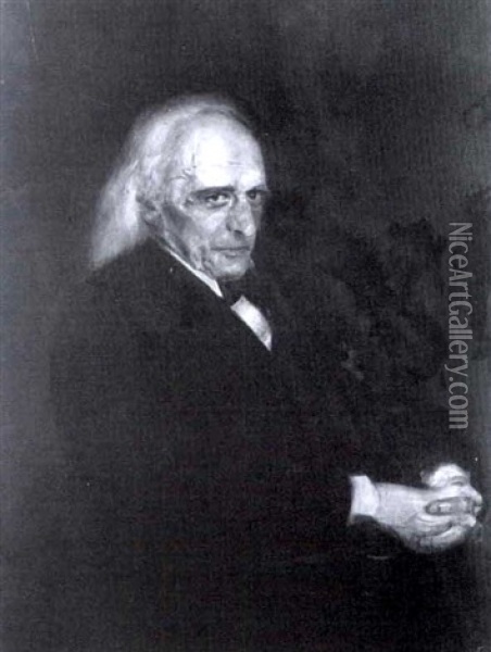 Portrait Of Professor Theodore Mommsen Oil Painting - Franz Seraph von Lenbach