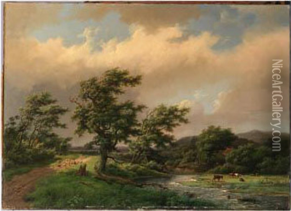 The Approaching Storm Oil Painting - Marianus Adrianus Koekkoek