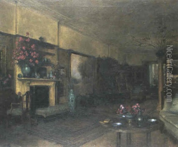 The Parlour - The Judges Lodges At Wells Oil Painting - George Sheringham