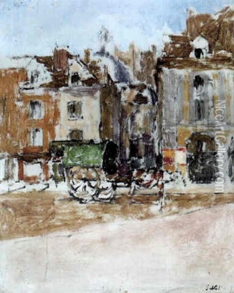 La Rue Notre Dame And The Quai Duquesne Oil Painting - Walter Sickert