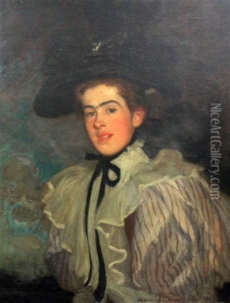 Portrait Of Miss Somers Oil Painting - Maurice Greiffenhagen
