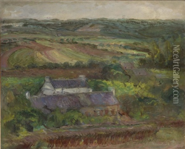 Cottage In The Field Oil Painting - Konstantin Kuznetsov