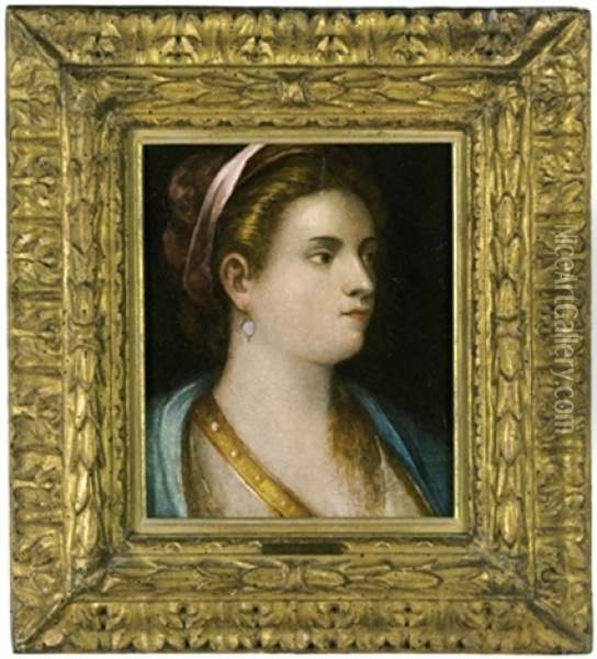 Ritratto Di Dama Oil Painting - Jacopo Palma il Vecchio