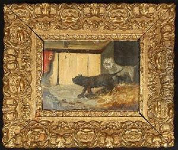 Honden Oil Painting - Vincent de Vos