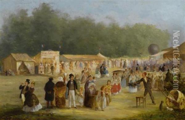 A La Fete Foraine Oil Painting - Frederic Gillet