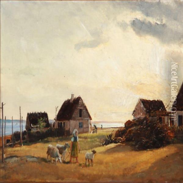 Summer Day On Lynaes, Denmark Oil Painting - Holger Drachmann