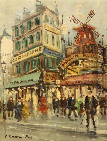 Paris, Moulin Rouge Oil Painting - Konstantin Alexeievitch Korovin