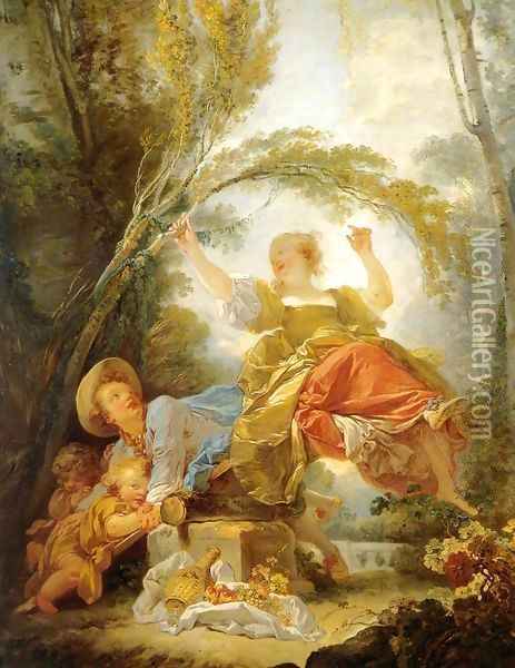The Swing 3 Oil Painting - Jean-Honore Fragonard